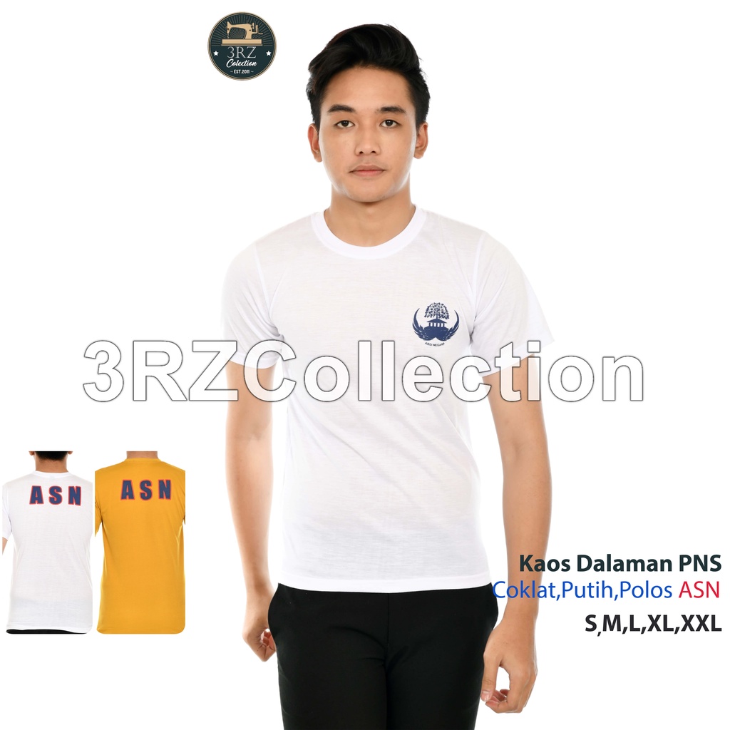 Kaos ASN Baju Kaos Dalaman PNS Baju Kaos Coklat Pemda Kaos Dinas Lapangan Pns Kaos Putih PNS Pemda T