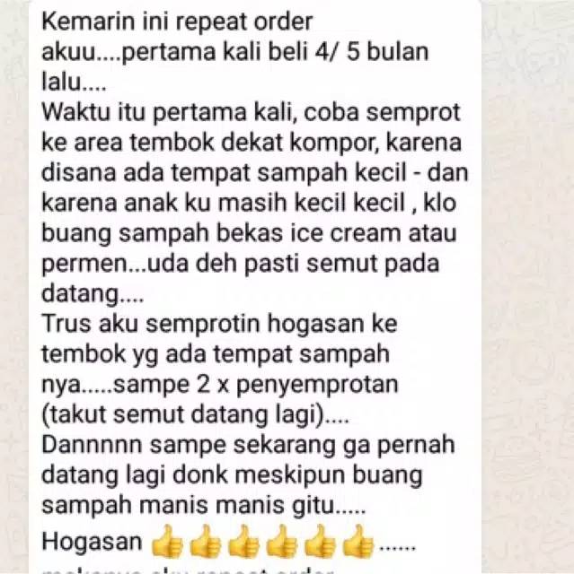 Hogasan anti serangga/anti semut/anti kecoa/anti rayap/anti tungau/anti kutu (KEMASAN BARU)