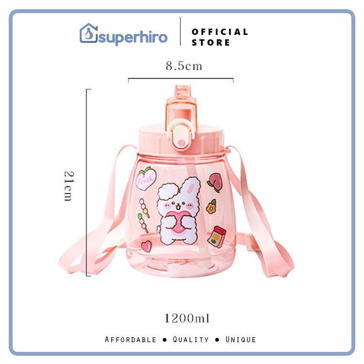 Botol Minum Anak Karakter Lucu 100% BPA FREE Bottle Premium 1200 ml