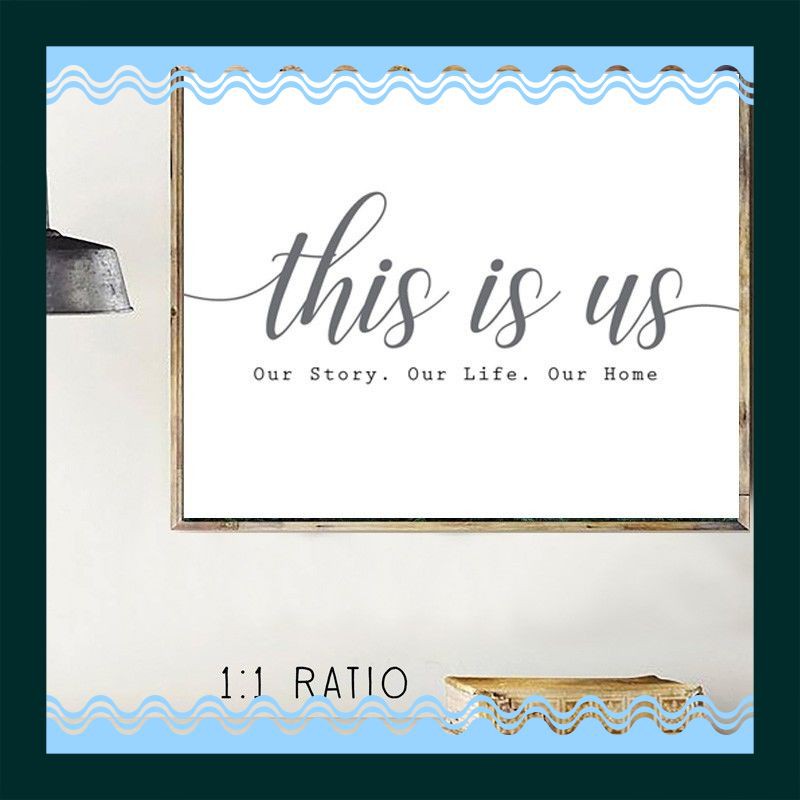 Lukisan Impor Murah Modern Kami Cerita Kehidupan Rumah Hitam Dan Putih Kanvas Wall Art Pop Dinding P