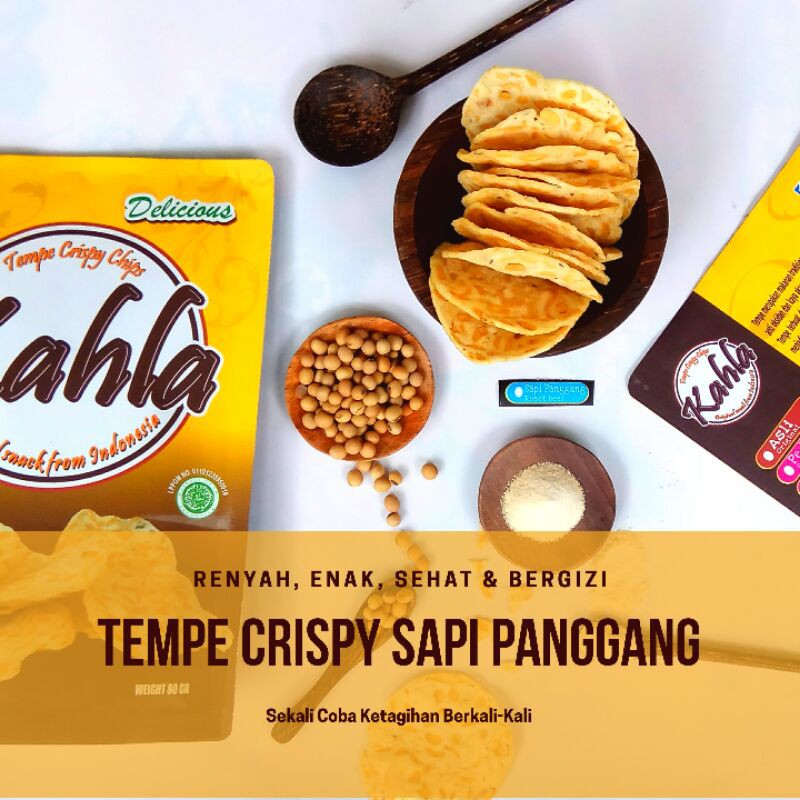 

Kahla Keripik Tempe Crispy Sapi Panggang - Healthy Tempeh Chips