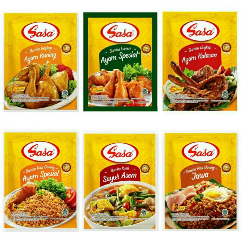 

Sasa Larasa Bumbu Bubuk (Nasi Goreng Ayam Spesial, Bumbu Ungkep Ayam Kuning, Sayur Sop, Bumbu Lumur Ayam Spesial)