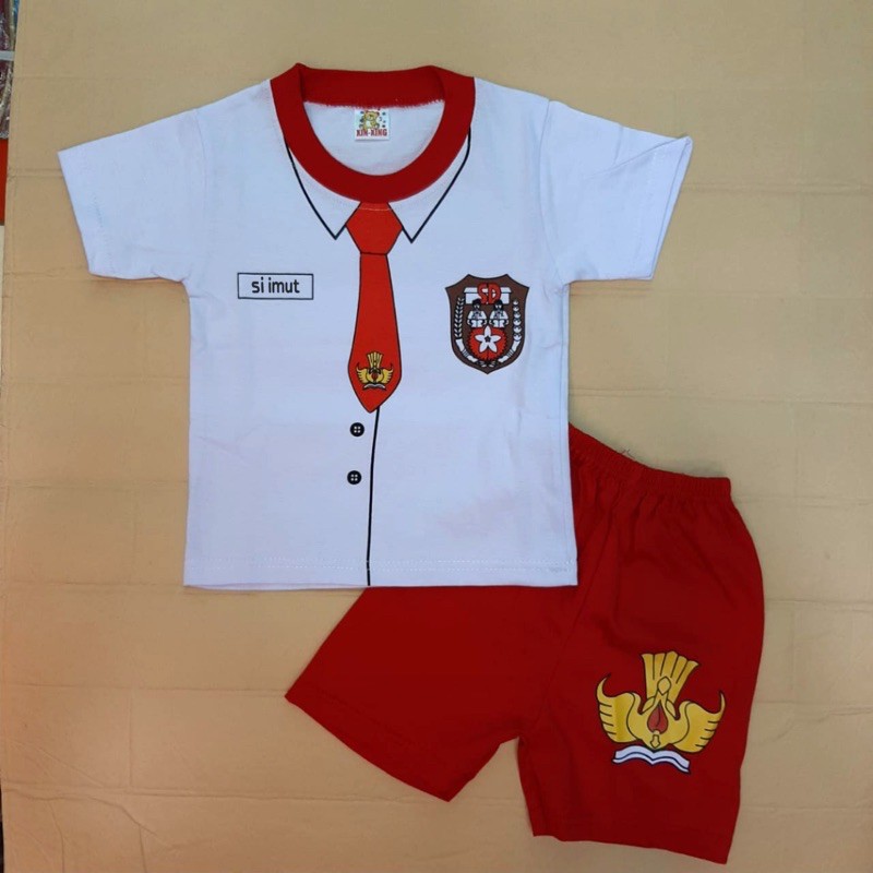 SETELAN ANAK COWOK KARAKTER SEKOLAH SD 6 BULAN - 3 TAHUN PAKAI
