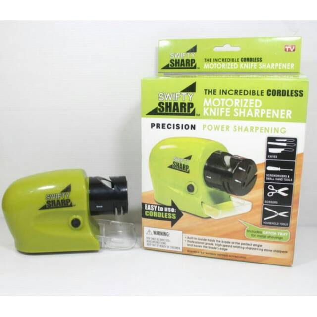 Alat asahan pisau otomatis Swifty Sharp original power grip asah penajam pisau dapur pisau masak