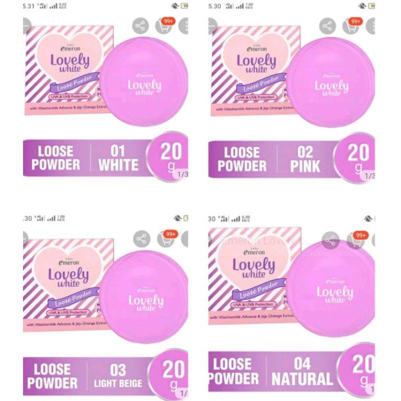 EMERON LOVELY LOOSE POWDER / BEDAK TABUR