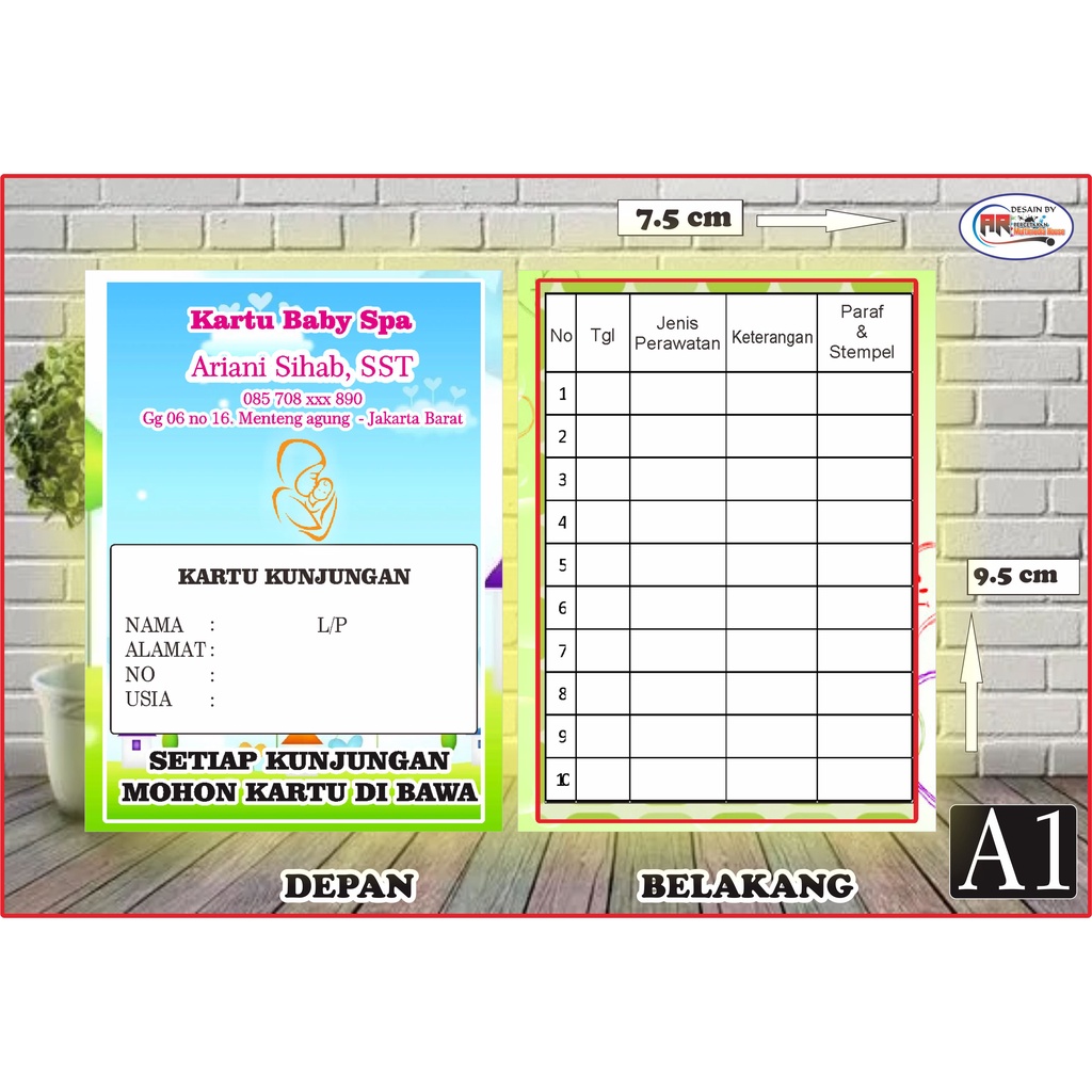 

Kartu Kunjungan Baby Spa custom