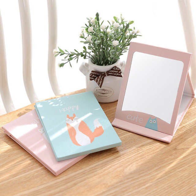 Cermin Buku Kaca Lipat Makeup Bentuk Buku Kaca Rias Cermin Lipat Traveling Jumbo Besar Sedang Kecil 