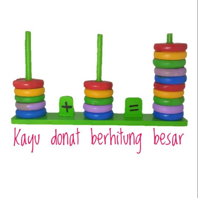 

Smarttoys kayu donat menghitung besar