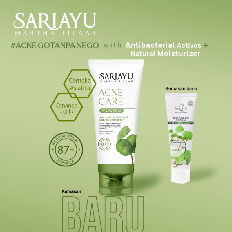 SARIAYU ACNE FACIAL FOAM 75GR SABUN JERAWAT