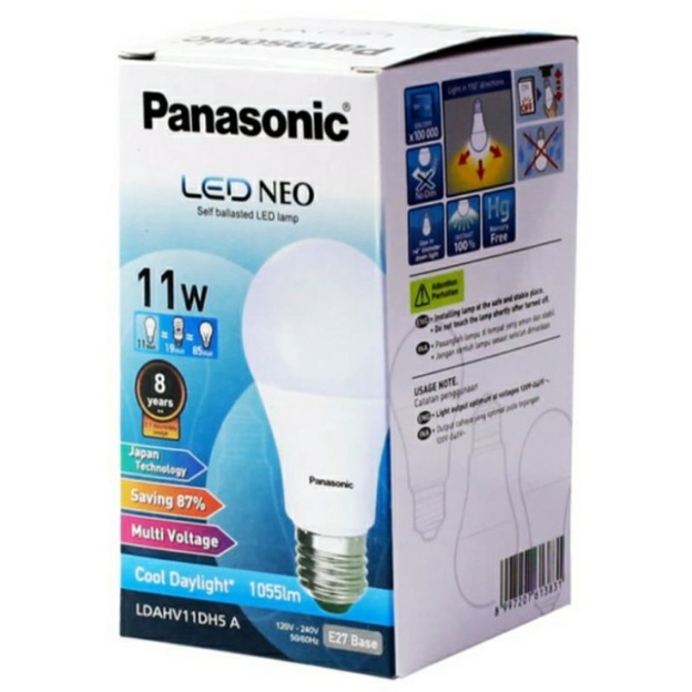 Panasonic Lampu Bohlam Led 11 Watt Cahaya Putih Cool Daylight