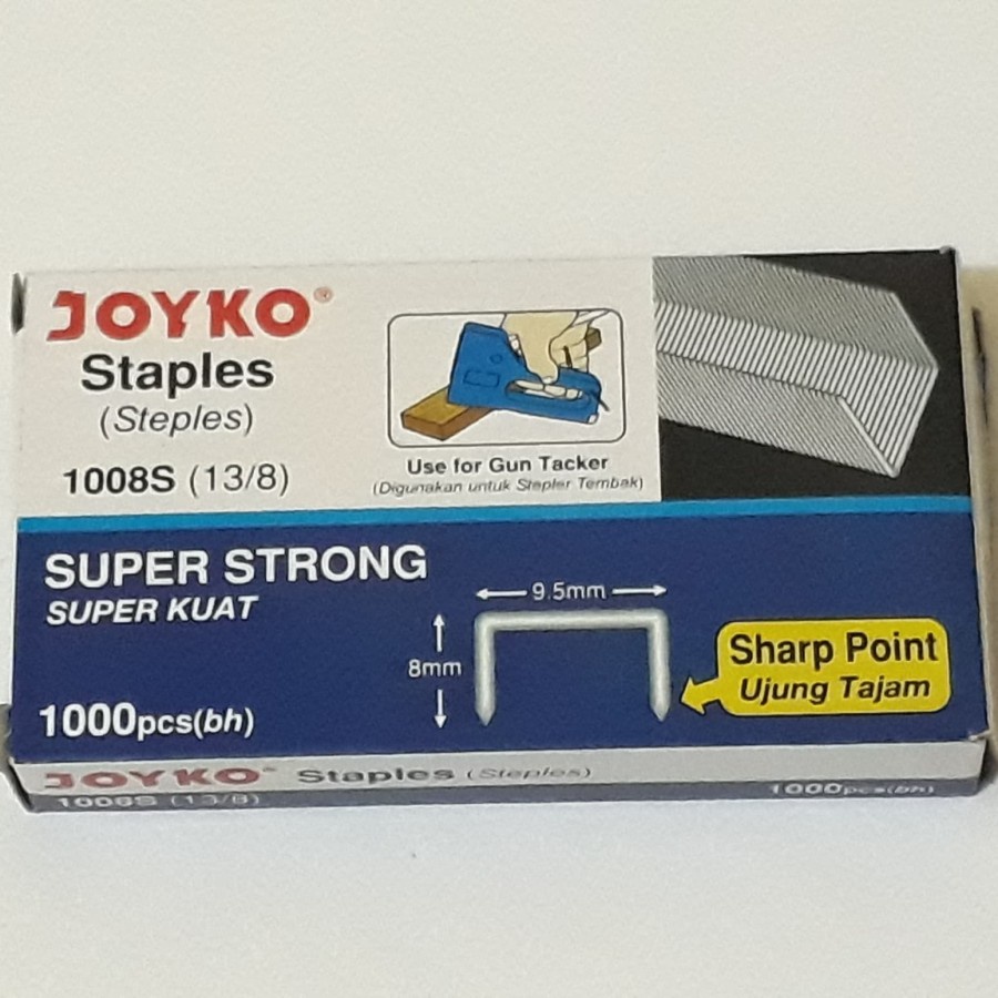 Isi Stapler Staples Tembak Gun Tacker Joyko 1008S (13/8) 8mm