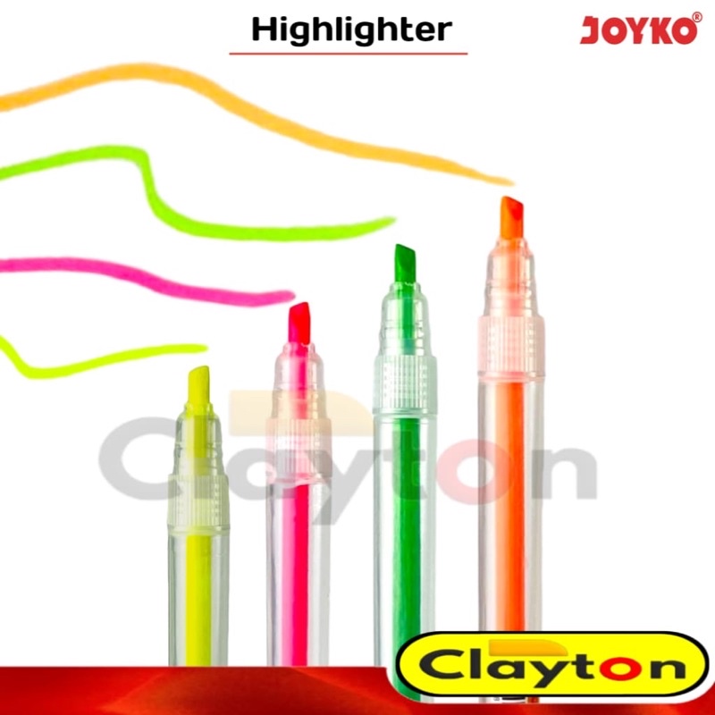 Stabilo Joyko Hl-73-76 Highlighter Penanda Warna Stabilo Pastel Penanda Buku Stabilo Mini Alat Sekolah Stabilo Warna Warni