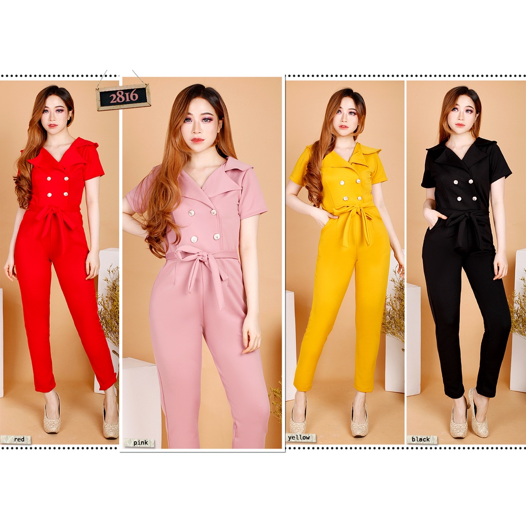 Kathryn collection #023, JUMPSUIT KRAH JAS BUTTON VARIASI SCUBA IMPORT PREMIUM