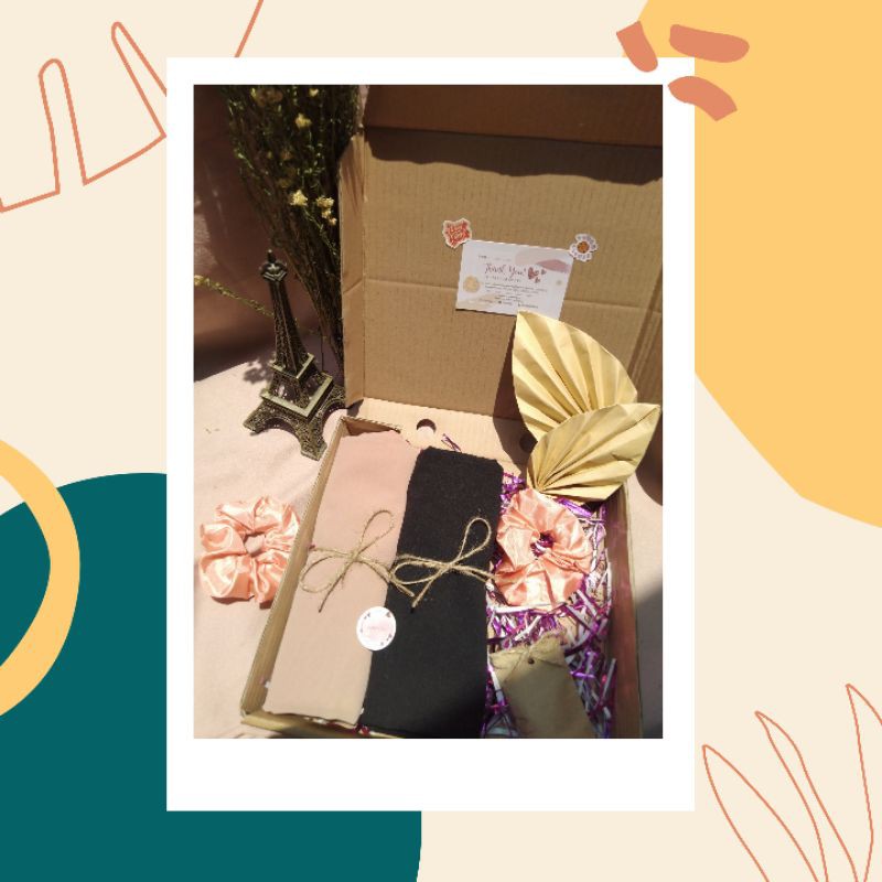 Pashmina ceruty baby doll/pashmina ceruti baby doll/hampers giftbox pashmina ceruti baby doll