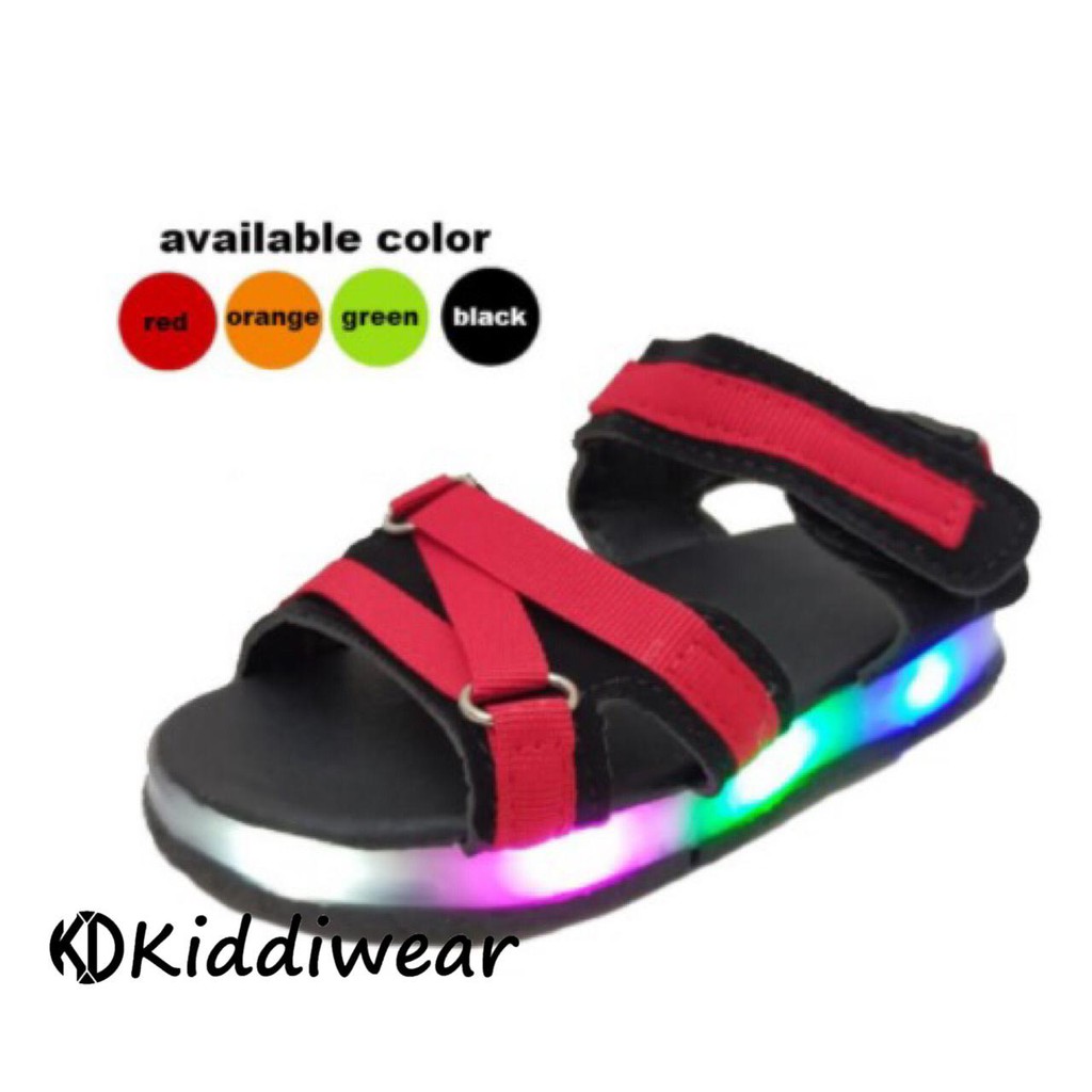 (Kiddiwear) Sandal Anak Laki LED Model Z /Sepatu Sandal Anak Casual Import Usia 1-5 Tahun MBK45