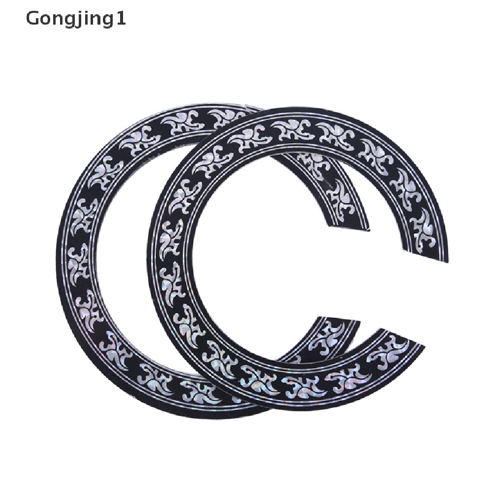 Gongjing1 104mm 94mm inch Lubang Suara Gitar Bahan PVC Keras Rosette Inlay