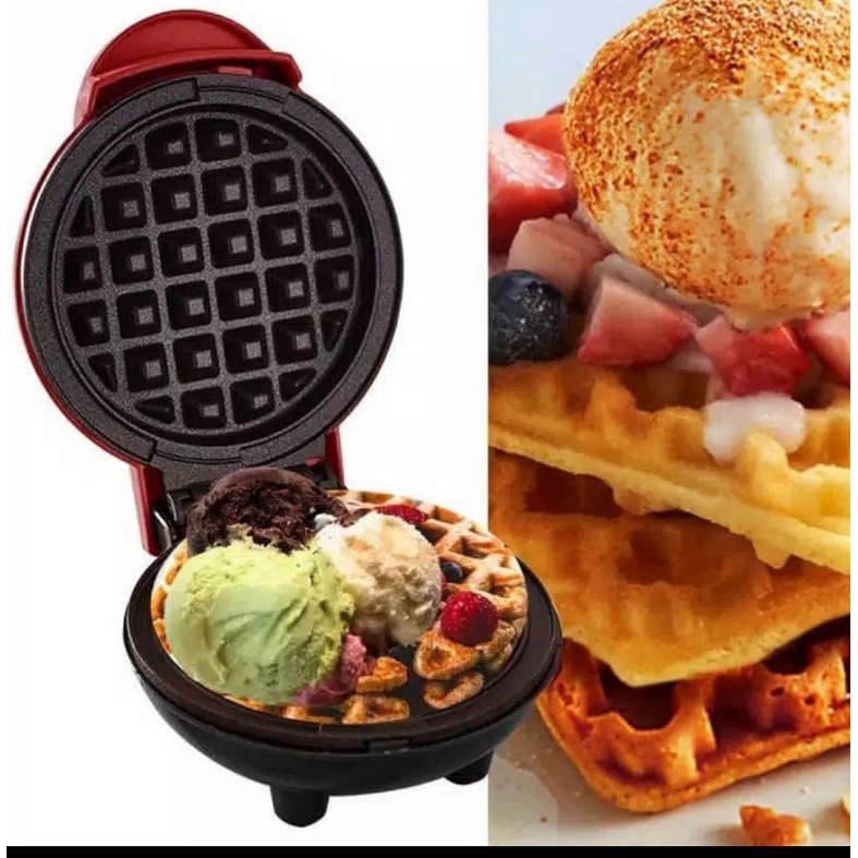 waffle maker persegi anti lengket / waffle wafel kompor / wafel maker mini /  alat pembuat waffel listrik / cetakan waffel waffle elektrik