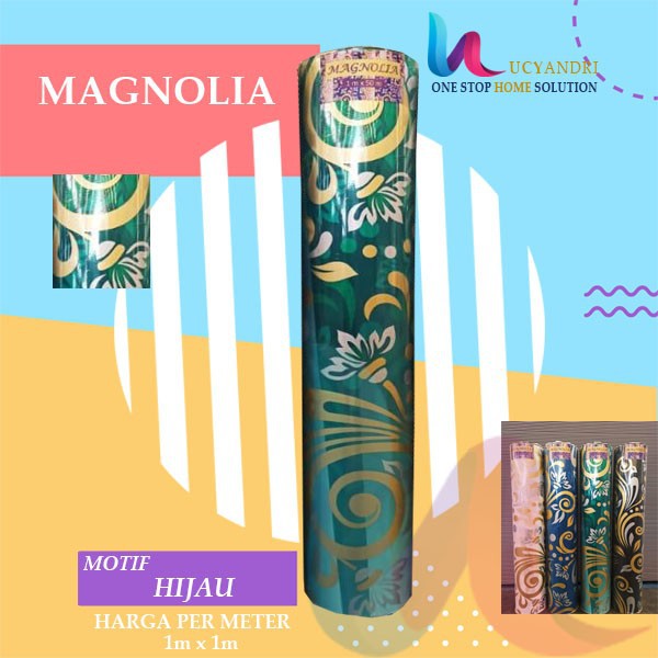 Plat Pagar Fiber Plastik Penutup Pagar Magnolia Motif