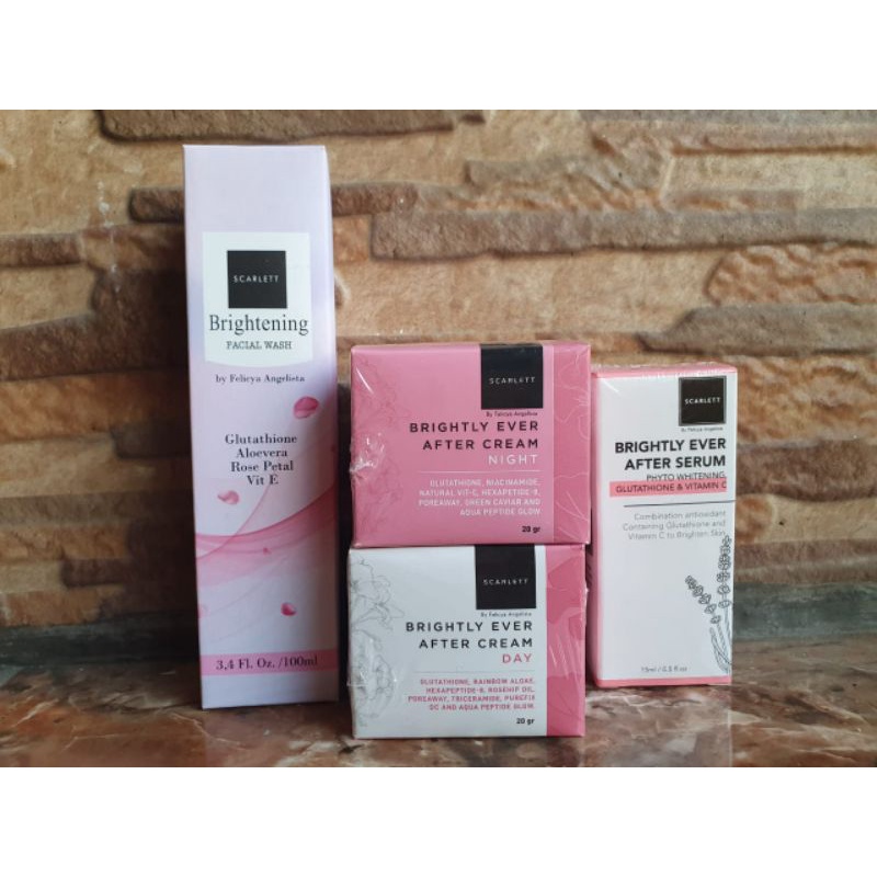 Paket Wajah Scarlett whitening//threeshop_beauty