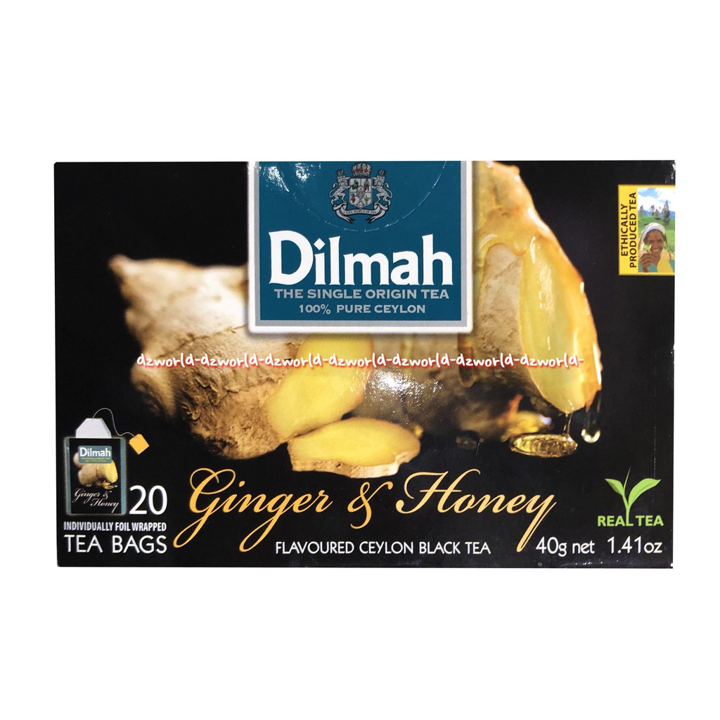 Dilmah Ginger &amp; Honey 20 Tea Bags Teh Jahe Madu Dil Mah