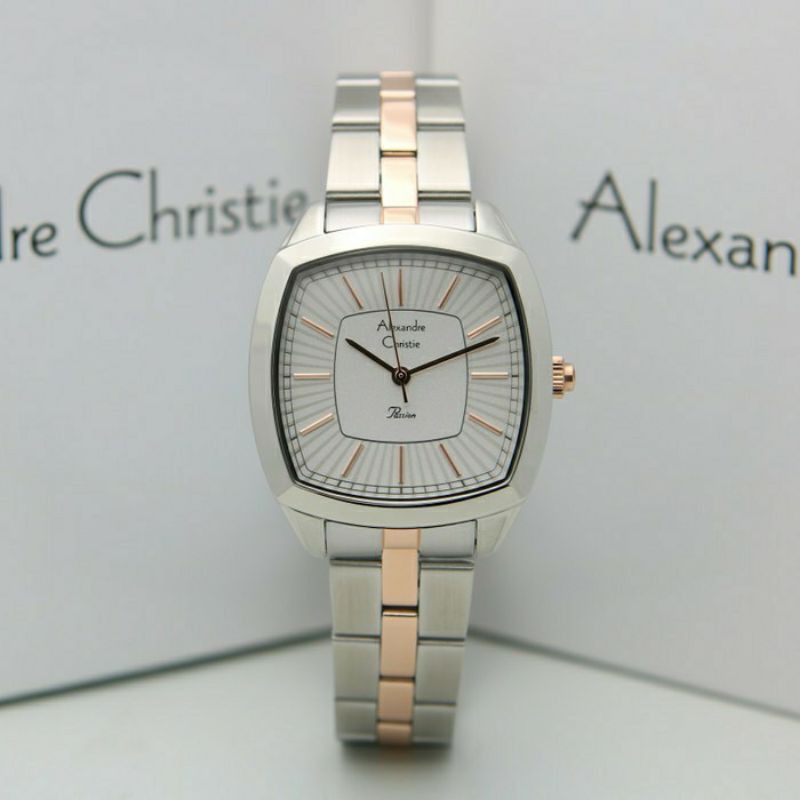 JAM ALEXANDRE CHRISTIE WANITA ORIGINAL AC 2833 SILVER ROSEGOLD