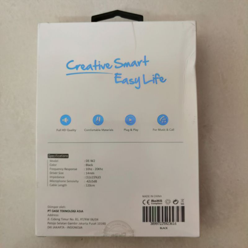 OASE DE-W2 Earphone In Ear Headset Earphones New Segel BNIB