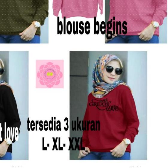 ❅ BISA ✔️BLOUSE ZOLAQU / L-XL-XXL / BLOUSE BEGINS / GREAT LOVE / KAOS ATASAN ZOLAQU ☞