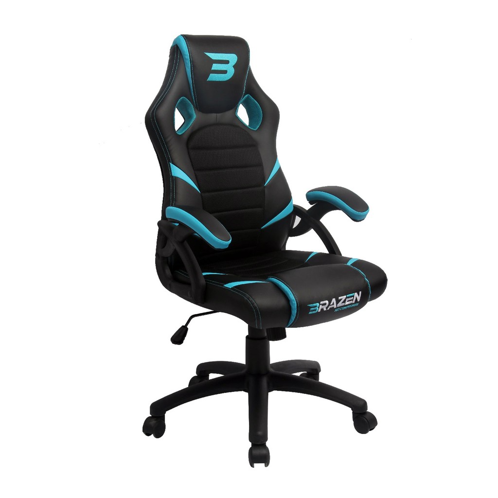 Brazen Puma Pc Gaming Chair Blue Shopee Indonesia