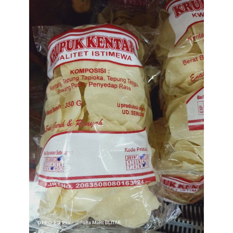 

KERUPUK KENTANG MENTAH 350gr