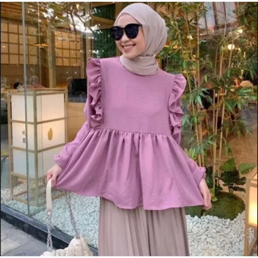 ARUNA BLOUSE/atasan terbaru/blouse crinkle airflow/termurah