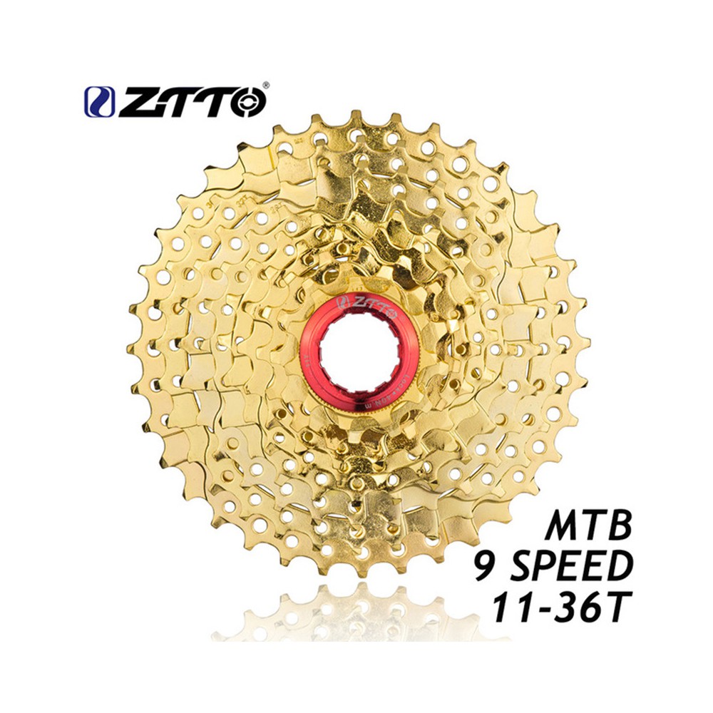 ORIGINAL ZTTO Sprocket GOLD 9 speed 11-36T ZTTO 9speed Cassette 11-36T 9 Speed GOLD Sprocket ZTTO 9s