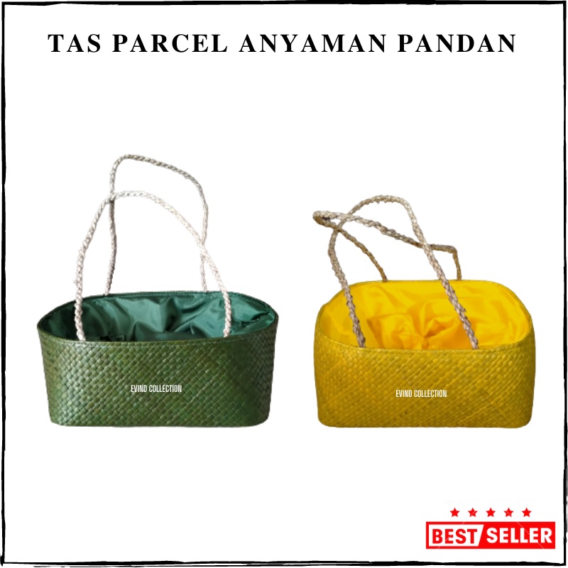 Tas Parcel Model Kotak Keranjang Hampers Anyaman Pandan