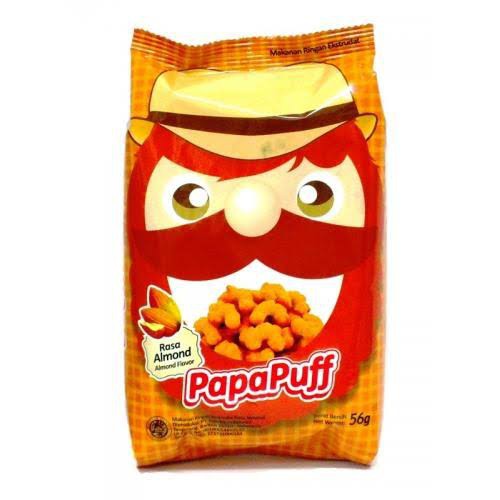PapaPuff Popcorn Rasa Almond 56gr