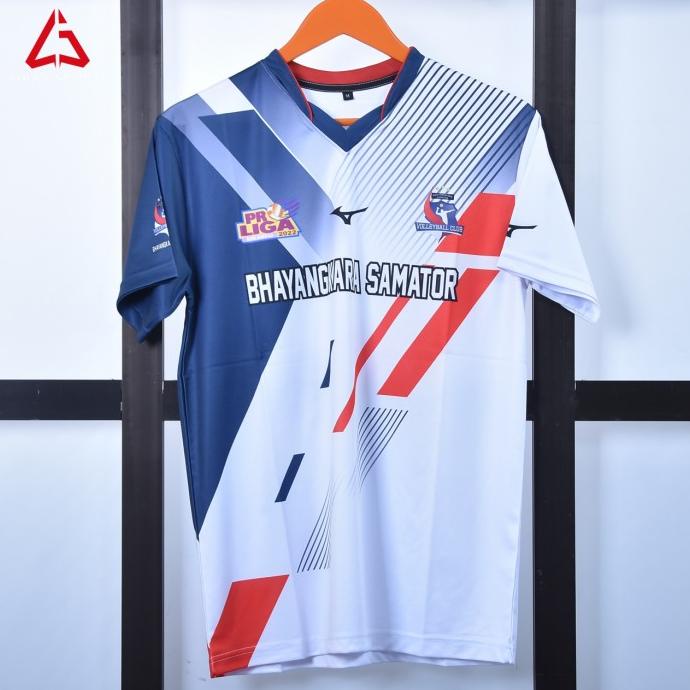 [ COD ] Jersey Voli Bhayangkara Samator Putih Proliga 2022 Full Printing