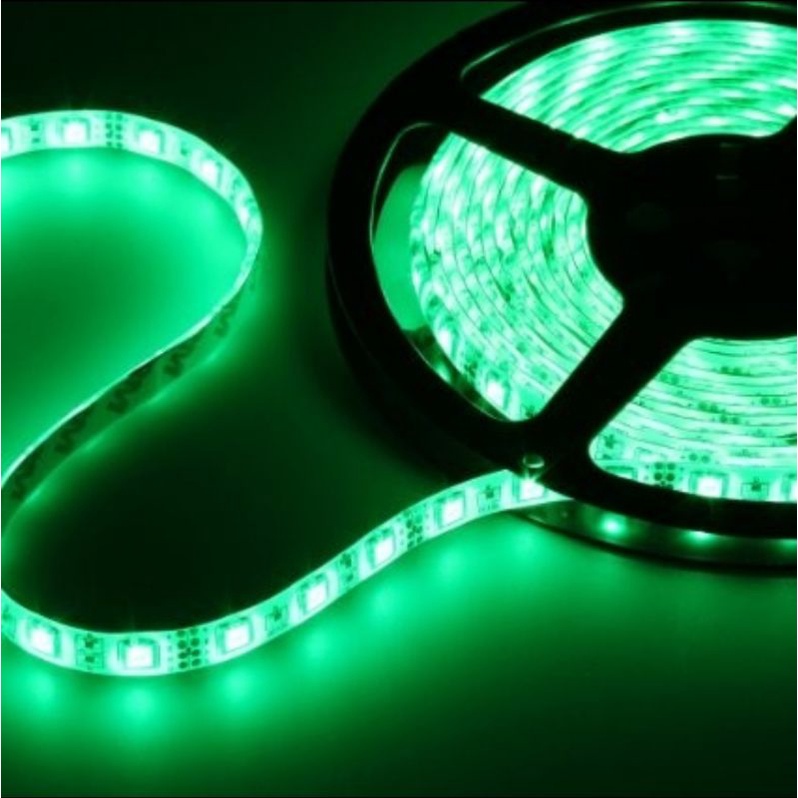 lampu led strip 3528 smd 2835 ip 44 green outdoor led strip hijau