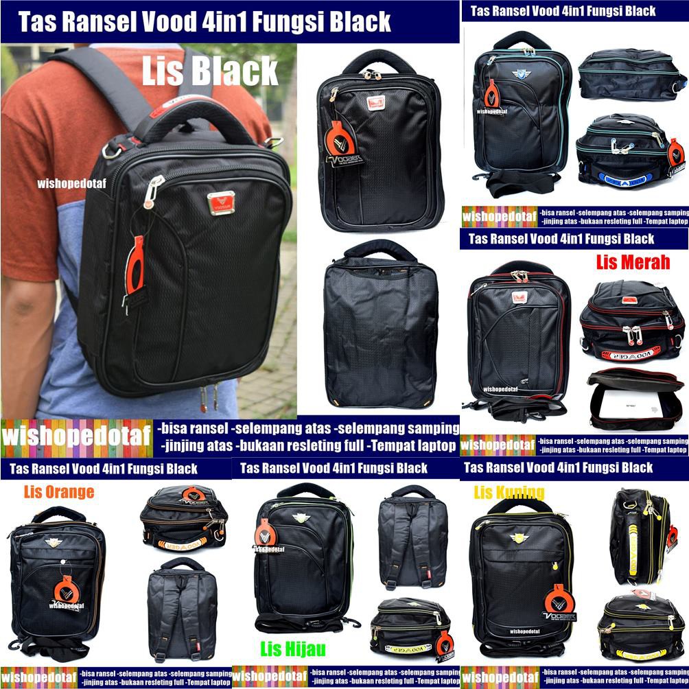 Tas Kantor Ransel 4in1 Vood Black