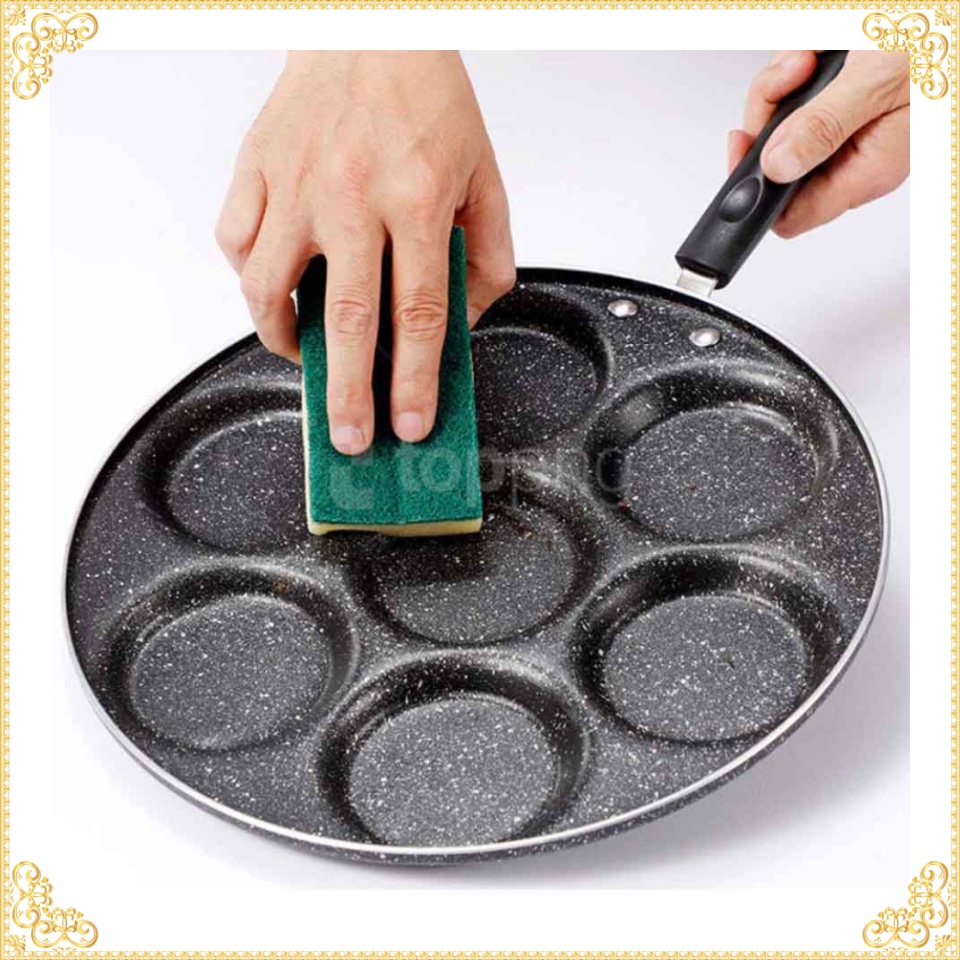 Teflon Panci Telur Omelet Egg Fyring Pan Non-stick 4 Holes - TW-376