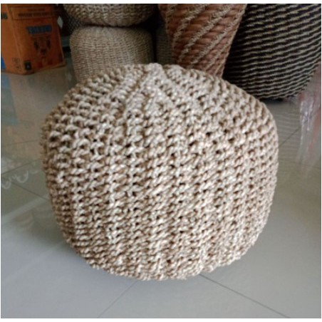 BANTAL BULAT ANYAMAN / BANTAL POUFE BANTAL SOFA / BANTAL HIAS / SEAGRASS / ENCENG GONDOK TANGAN 1