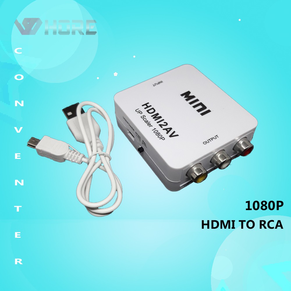 [COD] Converter Hdmi To RCA / Sambungan Hdmi Ke AV RCA Box / Jack Audio Vidio Adapter