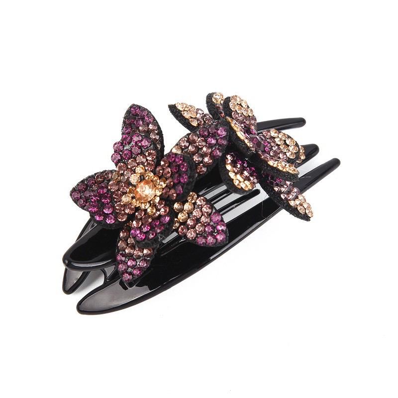 VS GG - Jepitan bunga jepit rambut dewasa pesta crystal sanggul manik modern aksesoris hiasan fashion rambut CLIP GEMMA IMPORT