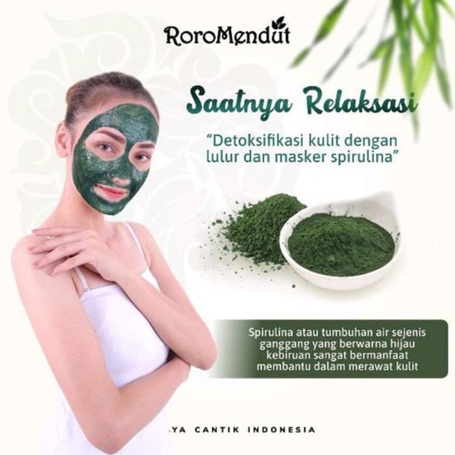 Masker Spirulina Roro Mendut [ Roro Mendut Masker Spirulina ] Bpom
