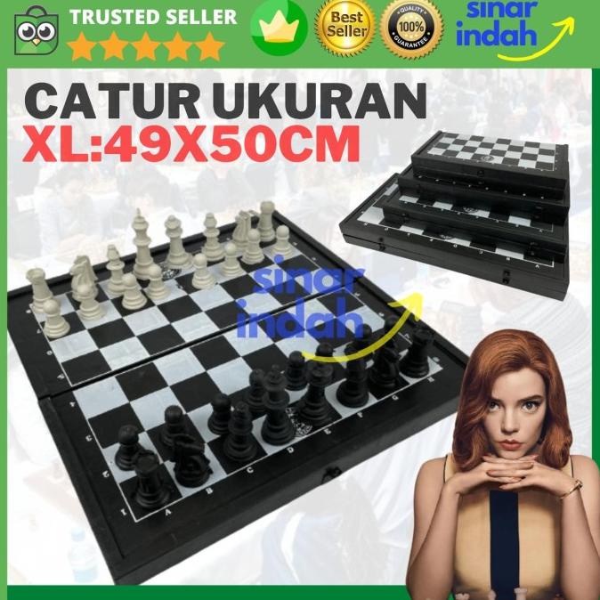 Papan Catur Plastik MURAH Ukuran XL (49x50cm) - Chess Board Games