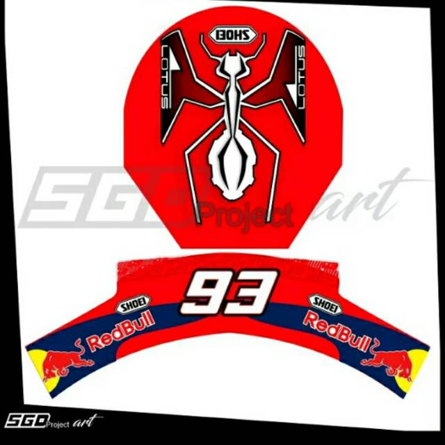 Sticker Decal Helm MM93 2017 FullFace Universal