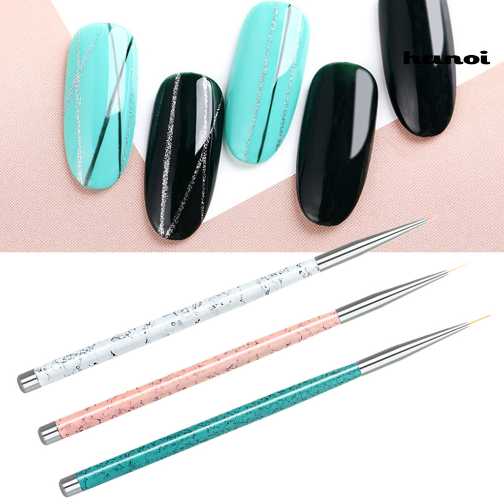 3pcs Pen Nail Art Multifungsi Bahan Plastik Untuk Salon