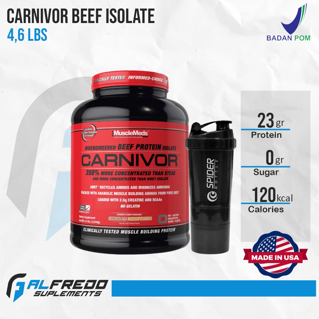 MUSCLEMEDS Carnivor Whey Beef Protein Isolate 4.6 lbs Whey Protein