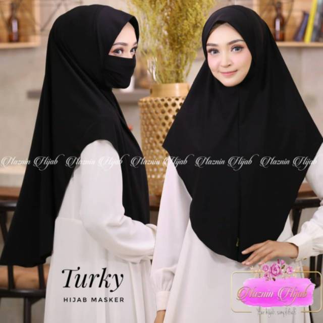 hijab masker hitam