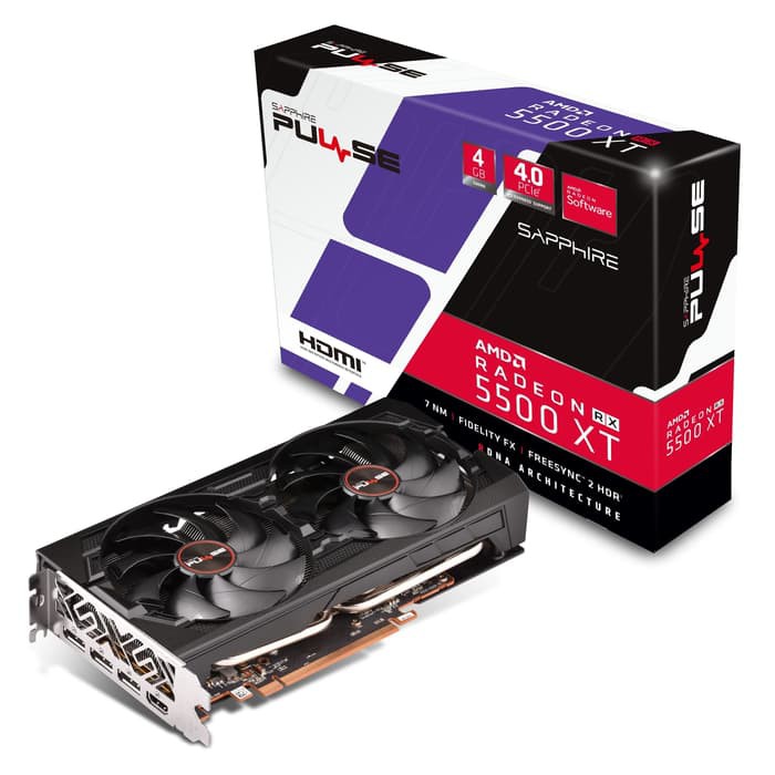 SAPPHIRE PULSE RX 5500 XT 4G GDDR6 / RX 5500XT 4GB GDDR6