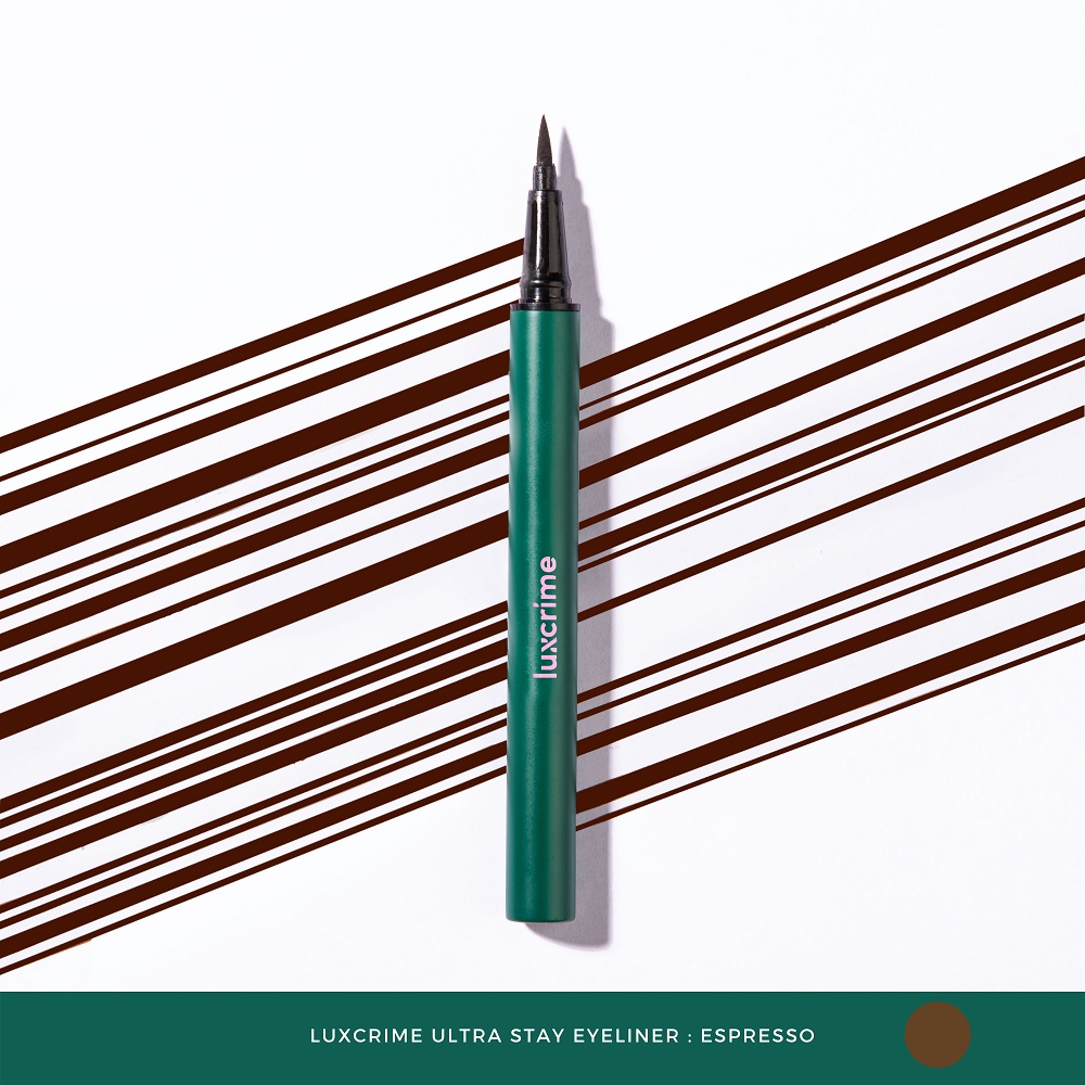 Luxcrime Ultra Stay Eyeliner in Espresso Tahan Air Mudah Diaplikasikan Bertahan Sepanjang Hari