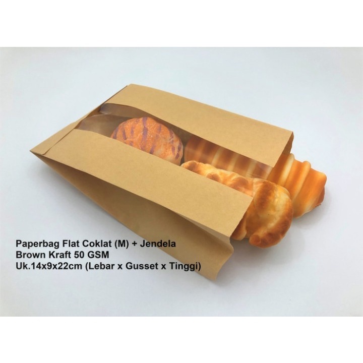 

kantong Kertas Jendela Coklat Uk.M