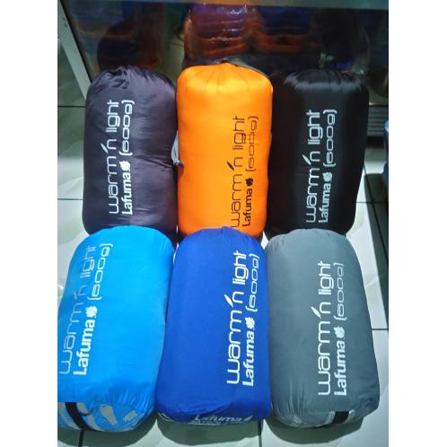 Paket Sleeping Bag Polar Bulu Lafuma dan Matras Camping 3mm Merah - Navy